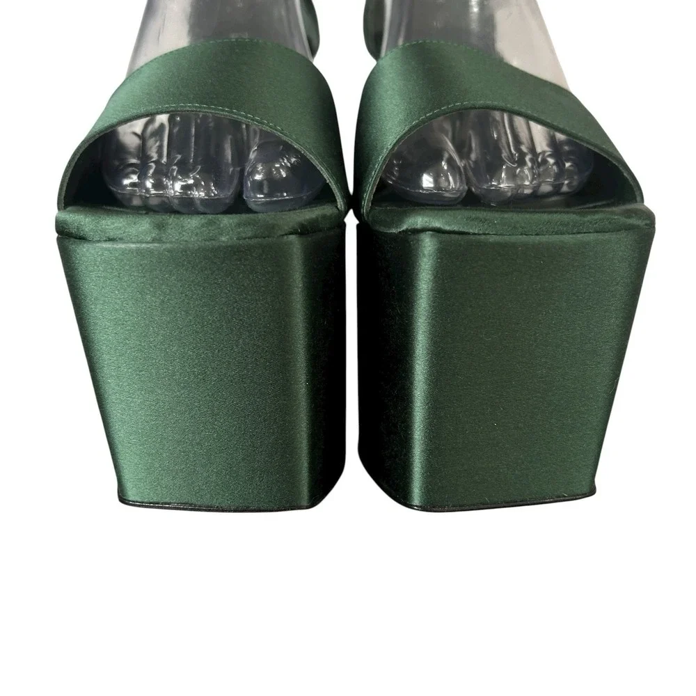Brandon Blackwood Sali Pump EU 41 US 10 Prom Platform Heel Green Stripper NEW